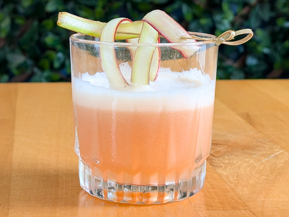The Strawberry Rhubarb Whiskey Sour from Tofino Distillery, B.C.